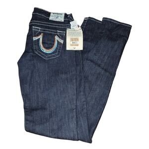 True Religion Denim Blue Jeans SZ 28 Skinny Sunset Rain Body Rinse